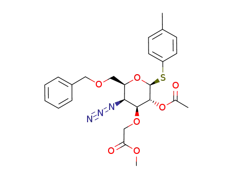 4-methylphenyl 2-O-acetyl-4-azido-6-O-benzyl-4-deoxy-3-O-(methoxyethanoyl)-1-thio-β-D-galactopyranoside