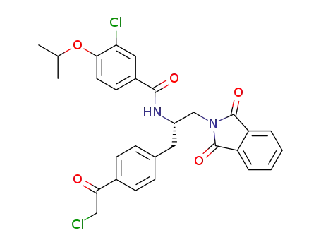 BenzaMide, 3-chloro-N-[(1S)-1-[[4-(2-chloroacetyl)phenyl]Methyl]-2-(1,3-dihydro-1,3-dioxo-2H-isoindol-2-yl)ethyl]-4-(1-Methylethoxy)-