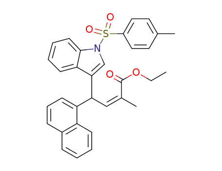 ethyl 2-methyl-4-(naphth-1-yl)-4-(1-tosyl-1H-indol-3-yl)but-2(Z)-enoate