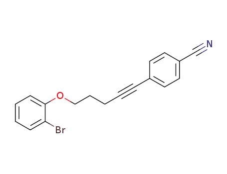 1-bromo-2-[5-(4-cyanophenyl)pent-4-ynyloxy]benzene