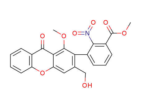 3-hydroxymethyl-1-methoxy-2-(2-nitro-3-methoxycarbonylphenyl)-9H-xanthen-9-one