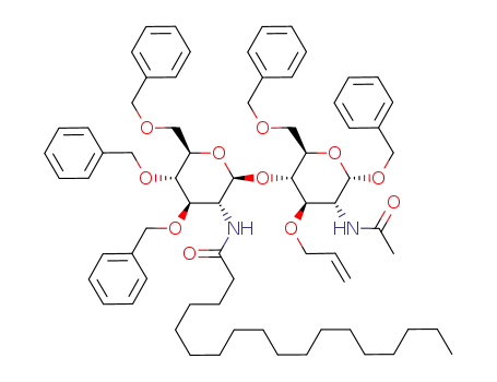 benzyl 2-acetamido-3-O-allyl-6-O-benzyl-4-O-(3,4,6-tri-O-benzyl-2-deoxy-2-stearoylamino-β-D-glucopyranosyl)-2-deoxy-α-D-glucopyranoside