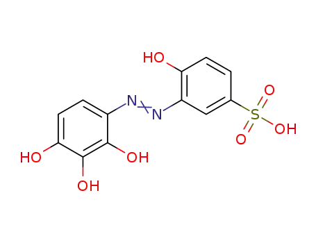Molecular Structure of 1367626-03-6 (2,3,4,6'-tetrahydroxy-3'-sulfoazobenzene)