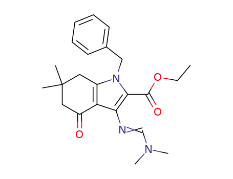 1-benzyl-2-ethoxycarbonyl-3-(N,N-dimethylaminomethylene)amino-6,6-dimethyl-4,5,6,7-tetrahydroindol-4-one