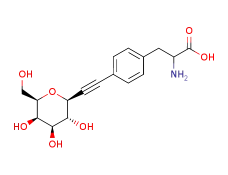 4-C-(3,7-anhydro-1,1,2,2-tetradehydro-1,2-D-glycero-D-galactooctityl)-DL-phenylalanine