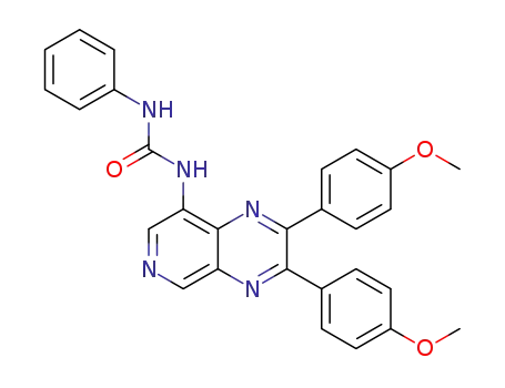 N-[2,3-bis(4-methoxyphenyl)pyrido[3,4-b]pyrazin-8-yl]-N'-phenylurea