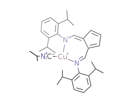 Cu(isopropyl isocyanide)(bis(N,N'-2,6-diisopropylphenyl)-6-aminofulvene-2-aldimine)