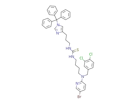 1-{4-[(5-bromo-pyridin-2-yl)-(3,4-dichloro-benzyl)-amino]-butyl}-3-[3-(1-trityl-1<i>H</i>-imidazol-4-yl)-propyl]-thiourea