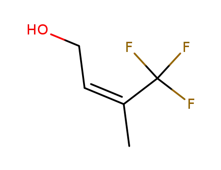 Molecular Structure of 64750-90-9 (2-Buten-1-ol, 4,4,4-trifluoro-3-methyl-, (Z)-)