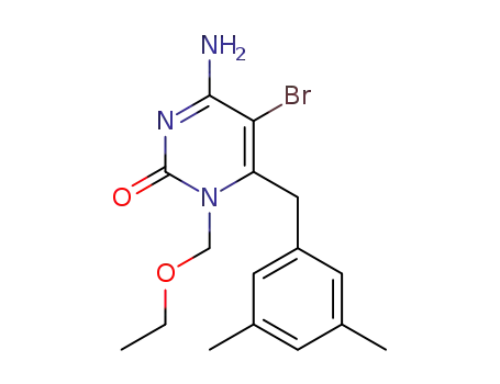 4-amino-6-(3,5-dimethylbenzyl)-5-bromo-1-ethoxymethyluracil