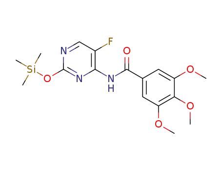 Molecular Structure of 1380532-03-5 (N-(5-fluoro-2-((trimethylsilyl)oxy)pyrimidin-4-yl)-3,4,5-trimethoxybenzamide)