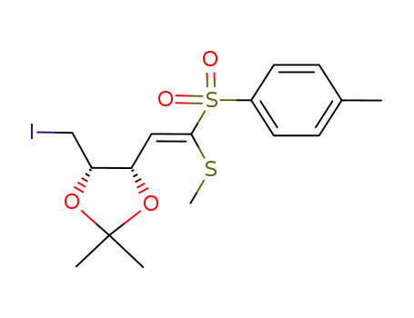(4S,5S)-4-(iodomethyl)-2,2-dimethyl-5-[(E)-2-[(p-tolyl)sulfonyl]-2-(methylthio)ethenyl]-1,3-dioxalane