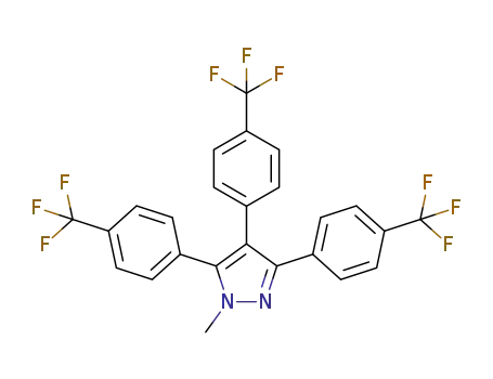 Molecular Structure of 1278587-20-4 (1-methyl-3,4,5-tris(4-trifluoromethylphenyl)pyrazole)