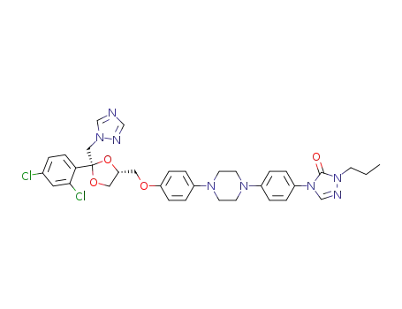 cis-(2S,4R)-4-[4-[4-[4-[[2-(2,4-dichlorophenyl)-2-(1H-1,2,4-triazol-1-ylmethyl)-1,3-dioxolan-4-yl]methoxy]phenyl]-1-piperazinyl]phenyl]-2,4-dihydro-2-propyl-3H-1,2,4-triazol-3-one