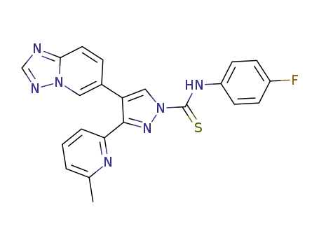 C<sub>22</sub>H<sub>16</sub>FN<sub>7</sub>S