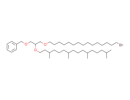 Molecular Structure of 275820-12-7 ([3-(15-bromo-pentadecyloxy)-2-(3,7,11,15-tetramethyl-hexadecyloxy)-propoxymethyl]-benzene)