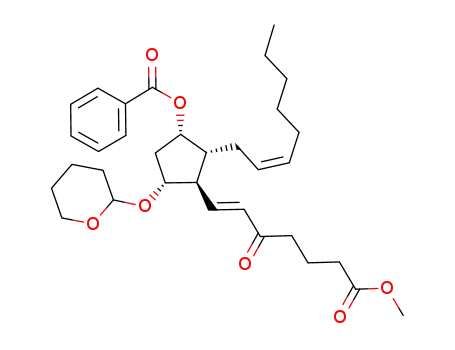 Benzoic acid (1S,2R,3R,4R)-3-((E)-6-methoxycarbonyl-3-oxo-hex-1-enyl)-2-((Z)-oct-2-enyl)-4-(tetrahydro-pyran-2-yloxy)-cyclopentyl ester