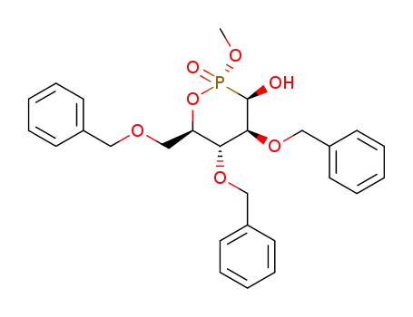 (2R,3R,4S,5S,6R)-4,5-bis(benzyloxy)-6-((benzyloxy)methyl)-3-hydroxy-2-methoxy-1,2-oxaphosphinane-2-oxide