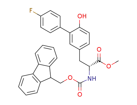 methyl (R)-2-N-(fluorenylmethoxycarbonyl)-3-(4'-fluoro-6-hydroxybiphen-3-yl)propanoate