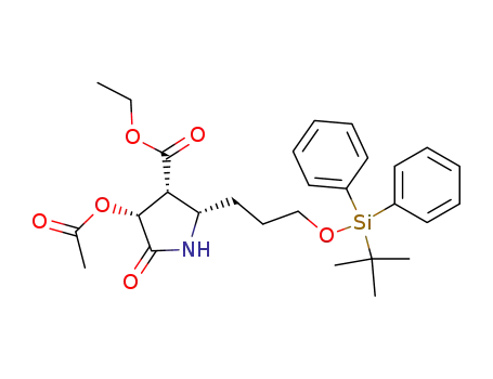 (3R,4R,5S)-3-Acetoxy-4-ethoxycarbonyl-5-(3'-tert-butyldiphenylsilyloxypropyl)pyrrolidin-2-one