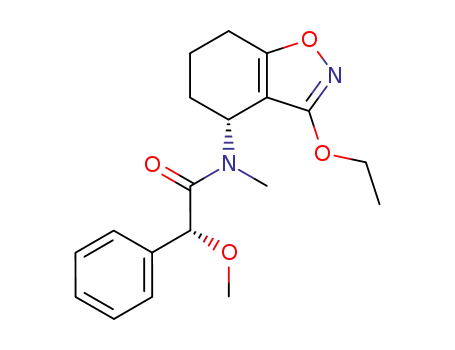 Molecular Structure of 257928-47-5 ((R)-N-(α-methoxyphenylacetyl)-(R)-3-ethoxy-4-(methylamino)-4,5,6,7-tetrahydro-1,2-benzisoxazole)