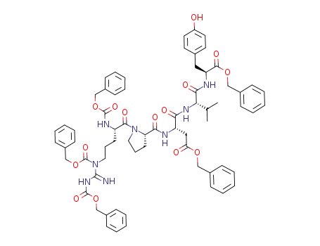 benzyl ester of N<sup>α</sup>,N<sup>G</sup>,N<sup>G</sup>-tribenzyloxycarbonyl-argynyl-N-prolyl-β-benzylaspartyl-valyl-tyrosine