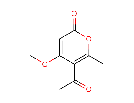 Molecular Structure of 80927-97-5 (2H-Pyran-2-one, 5-acetyl-4-methoxy-6-methyl-)