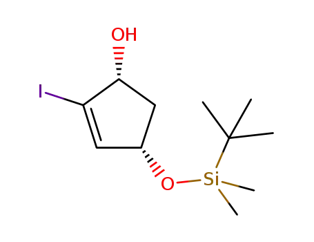 (1R,4S)-4-(tert-butyldimethylsilyloxy)-2-iodocyclopent-2-enol