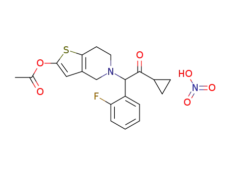 5-(2-cyclopropyl-1-(2-fluorophenyl)-2-oxoethyl)-4,5,6,7-tetrahydrothieno[3,2-c]pyridin-2-yl acetate nitrate