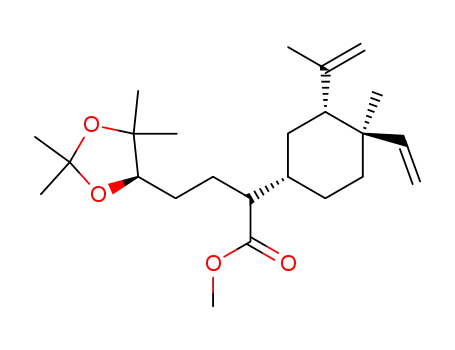 Methyl 2-<(1S,3R,4R)-3-isopropenyl-4-methyl-4-vinylcyclohexyl>-4-<(5R)-2,2,4,4-tetramethyl-1,3-dioxolan-5-yl>butanoate