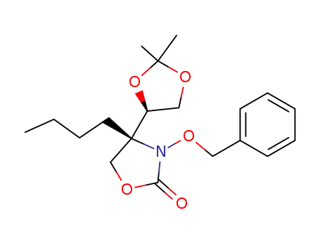 (4R)-3-benzyloxy-4-n-butyl-4-((4R)-2,2-dimethyl-1,3-dioxolan-4-yl)-1,3-oxazolidin-2-one