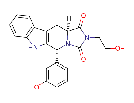 (5R,11aS)-2-(2-hydroxyethyl)-5-(3-hydroxyphenyl)-6H-1,2,3,5,11,11a-hexahydro-imidazo[1,5-b]-β-carboline-1,3-dione