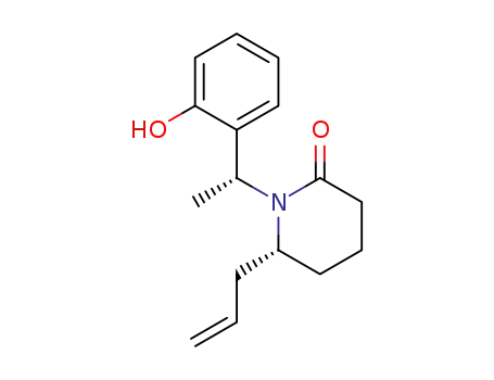 Molecular Structure of 327158-13-4 ((R)-6-Allyl-1-[(R)-1-(2-hydroxy-phenyl)-ethyl]-piperidin-2-one)