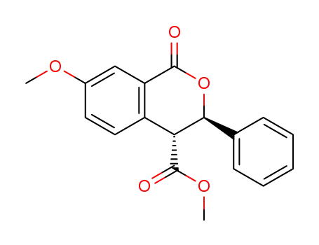 Molecular Structure of 1370022-17-5 ((3R,4R)-methyl 7-methoxy-1-oxo-3-phenylisochroman-4-carboxylate)