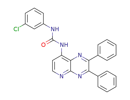 N-(3-chlorophenyl)-N'-(2,3-diphenylpyrido[2,3-b]pyrazin-8-yl)urea