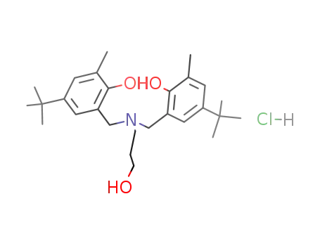 Molecular Structure of 884597-23-3 (Phenol,
2,2'-[[(3-hydroxypropyl)imino]bis(methylene)]bis[4-(1,1-dimethylethyl)-6-
methyl-, hydrochloride)