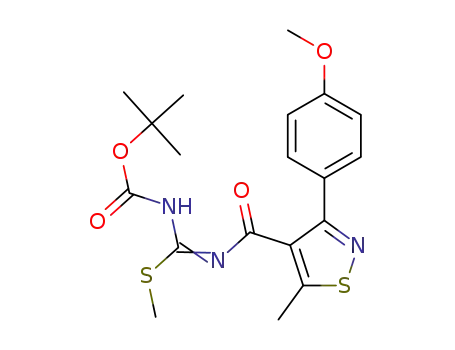 tert-butyl N-(3-(4-methoxyphenyl)-5-methylisothiazole-4-carbonyl)(methylthio)carbonoimidoylcarbamate
