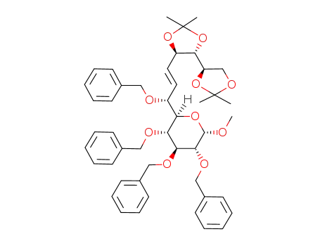 (4S,5R,4'R)-5-[(E)-(R)-3-Benzyloxy-3-((2R,3S,4S,5R,6S)-3,4,5-tris-benzyloxy-6-methoxy-tetrahydro-pyran-2-yl)-propenyl]-2,2,2',2'-tetramethyl-[4,4']bi[[1,3]dioxolanyl]