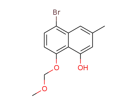 Molecular Structure of 160538-97-6 (5-bromo-8-(methoxymethoxy)-3-methyl-1-naphthalenol)