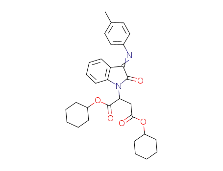 dicyclohexyl 2-(3-(p-tolylimino)-2-oxoindolin-1-yl)-succinate