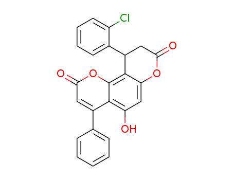 5-hydroxy-4-phenyl-10-(2-chlorophenyl)-9,10-dihydropyrano[2,3-h]chromene-2,8-dione