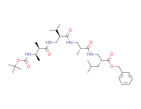 (R)-2-[((R)-3-{(R)-2-[((2R,3R)-3-tert-Butoxycarbonylamino-2-methyl-butyrylamino)-methyl]-3-methyl-butyrylamino}-2-methyl-propionylamino)-methyl]-4-methyl-pentanoic acid benzyl ester