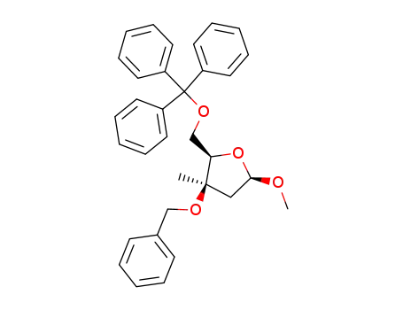 methyl 3-O-benzyl-2-deoxy-3-C-methyl-5-O-triphenylmethyl-β-D-threo-pentofuranoside