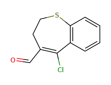Molecular Structure of 14063-85-5 (1-Benzothiepin-4-carboxaldehyde, 5-chloro-2,3-dihydro-)