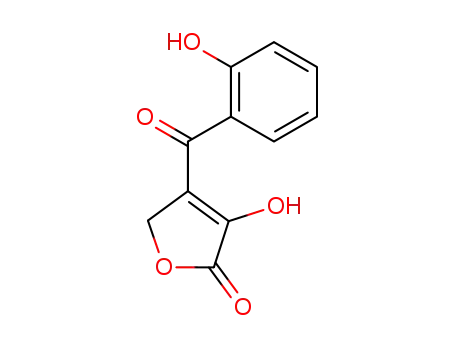 Molecular Structure of 4958-92-3 (2(5H)-Furanone, 3-hydroxy-4-(2-hydroxybenzoyl)-)