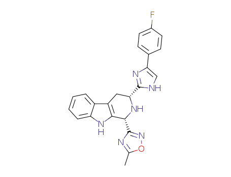 3-((1S,3R)-3-(4-(4-fluorophenyl)-1H-imidazol-2-yl)-2,3,4,9-tetrahydro-1H-pyrido[3,4-b]indol-1-yl)-5-methyl-1,2,4-oxadiazole