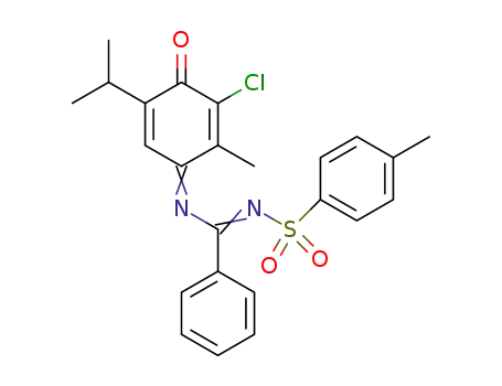 N-(3-chloro-5-isopropyl-2-methyl-4-oxocyclohexa-2,5-dien-1-ylidene)-N'-(4-methylphenylsulfonyl)benzenecarboximidamide