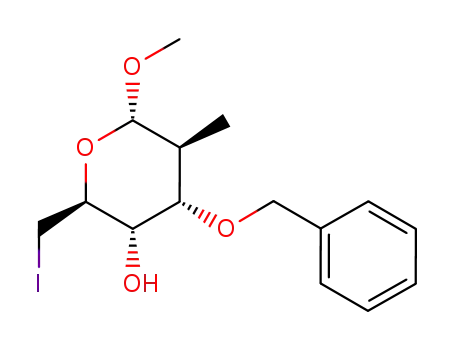 (2S,3S,4S,5S,6S)-4-Benzyloxy-2-iodomethyl-6-methoxy-5-methyl-tetrahydro-pyran-3-ol