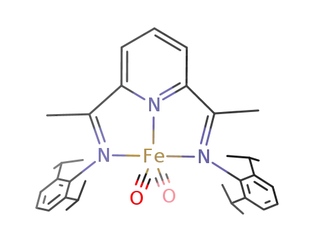 2,6-(2,6-i-Pr<sub>2</sub>-C<sub>6</sub>H<sub>3</sub>-N=CMe)2-pyridine iron dicarbonyl
