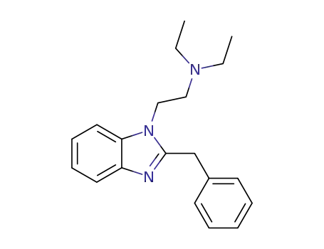 Molecular Structure of 17817-67-3 (N-[2-(2-benzyl-1H-benzimidazol-1-yl)ethyl]-N,N-diethylamine)